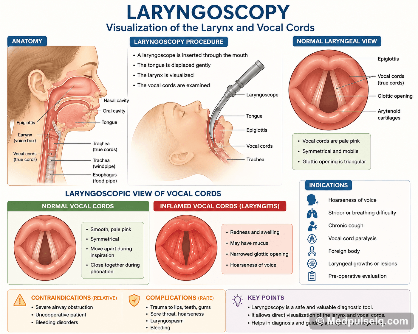 Vocal cords (laryngoscopy) — ENT
