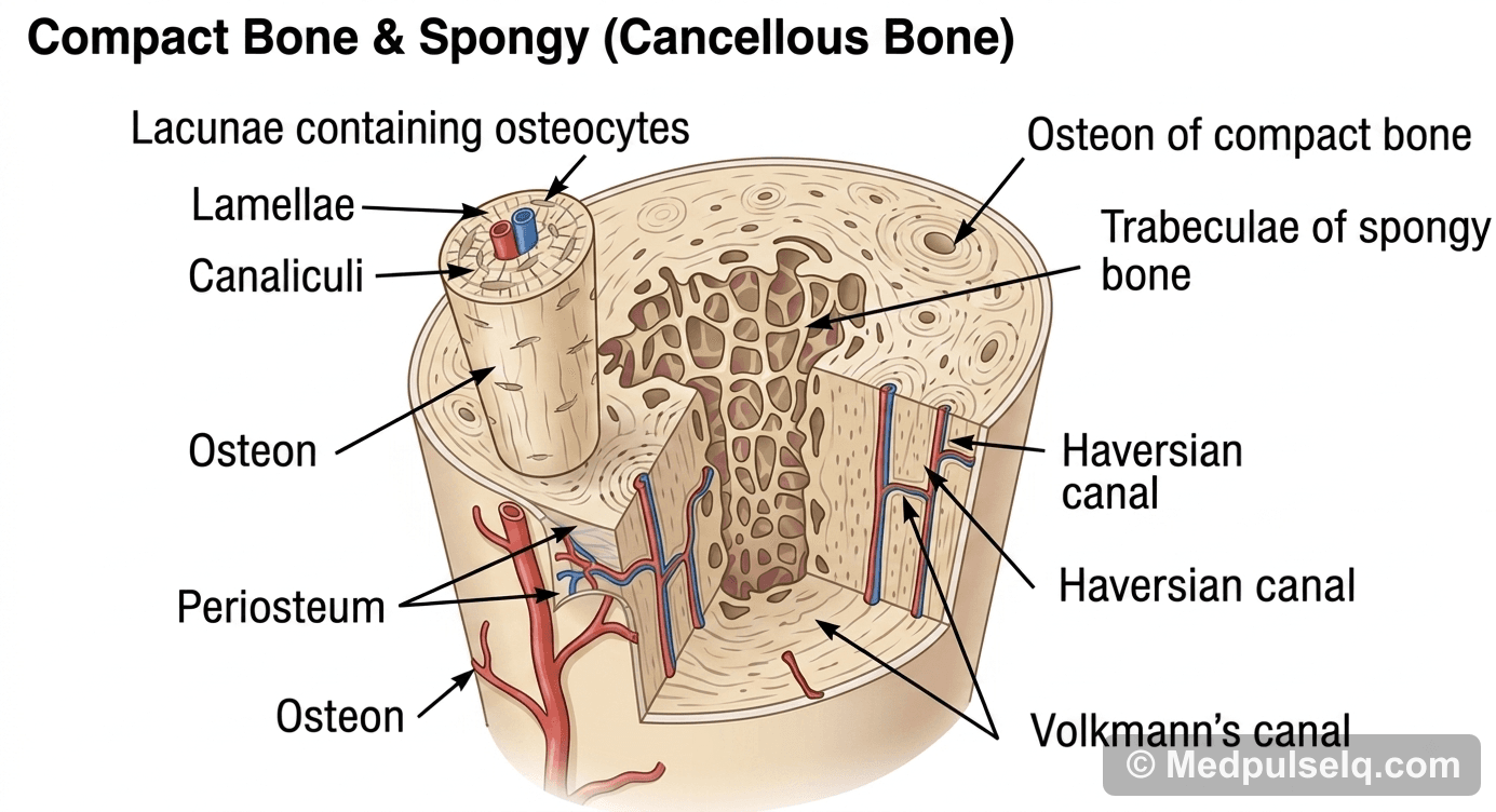 Compact bone (osteon) — Histology