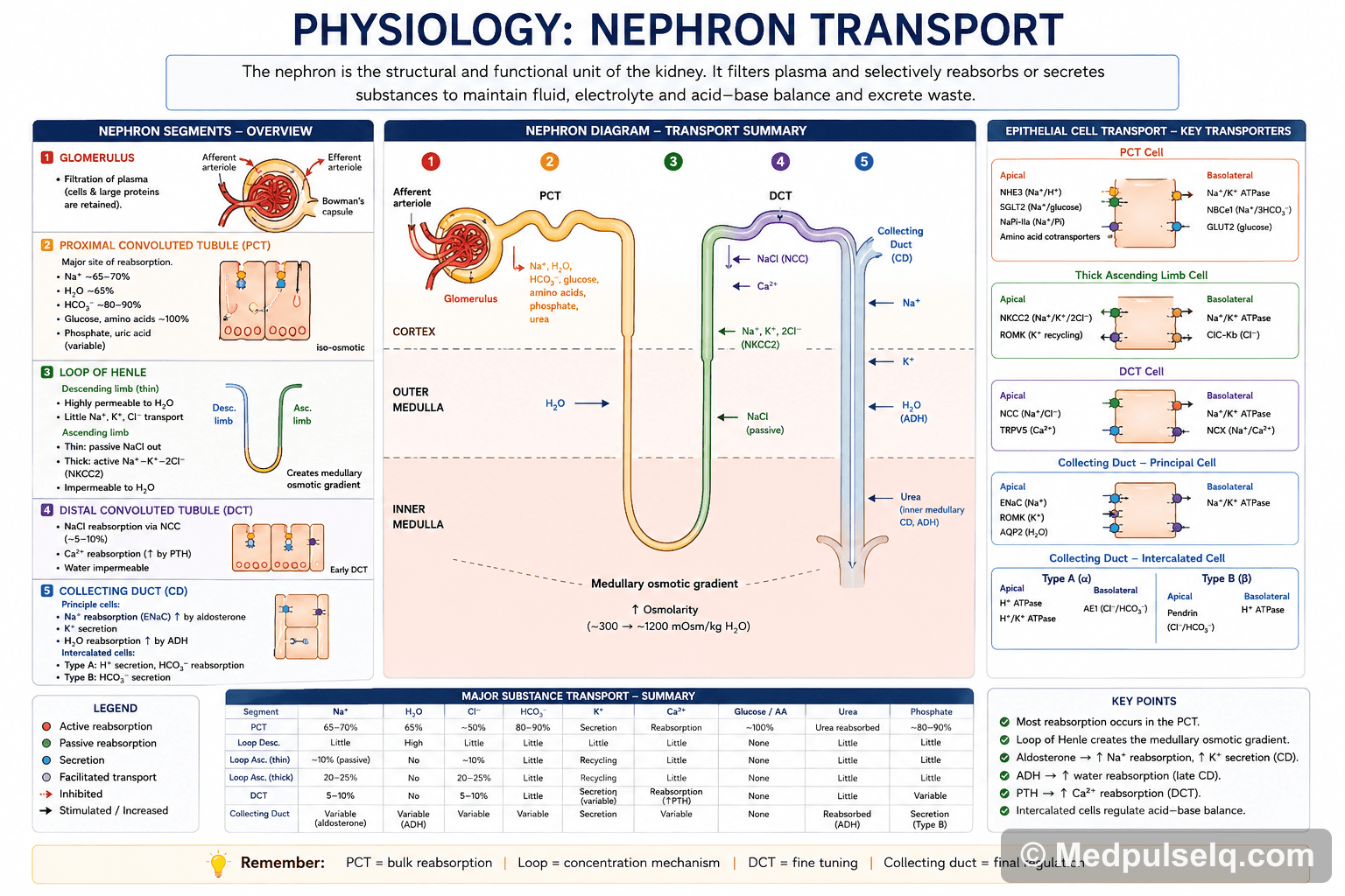 Nephron transport — Physiology