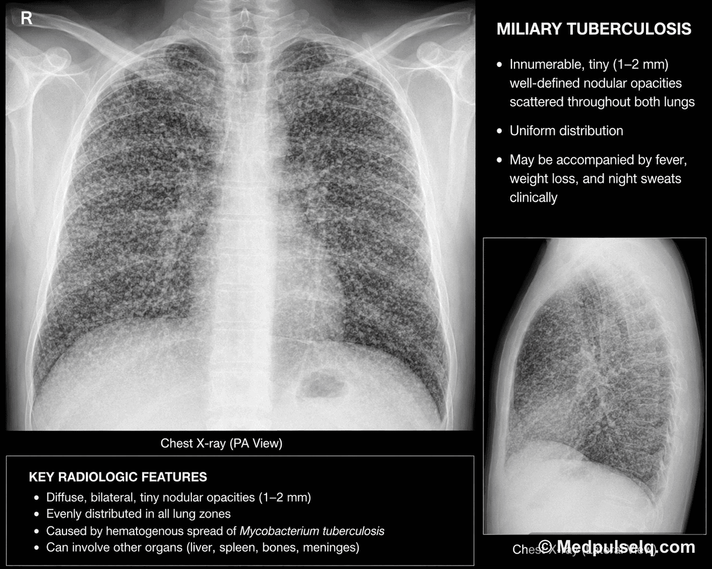 Miliary tuberculosis — Radiology