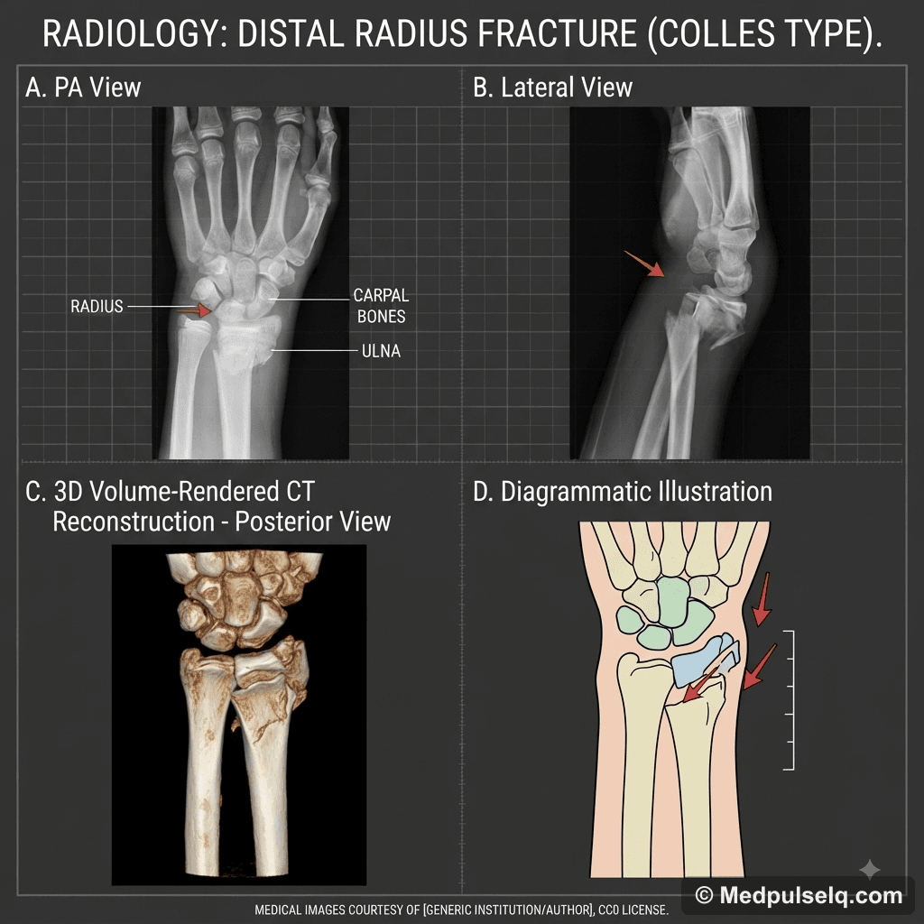 Colles fracture — Radiology