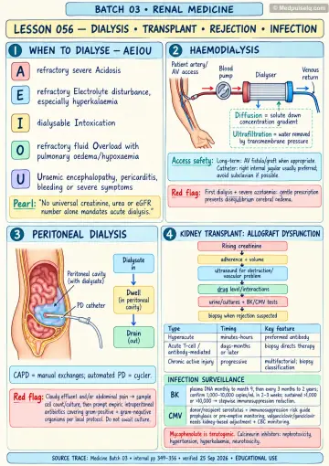 Handwritten one-page note: dialysis, peritoneal dialysis, transplant and infections